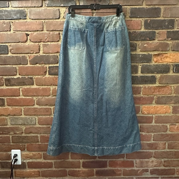 Jeanology Maxi Skirt Denim Y2K Newport News Sz 12 (31 X 39.5) - Picture 4 of 6
